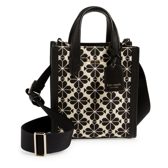 Kate Spade | flower jacquard mini Manhattan tote crossbody - Picture 4 of 17